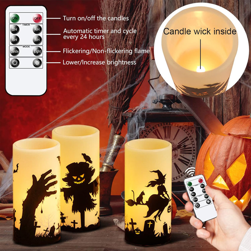3 inch flickering flameless candles cheap